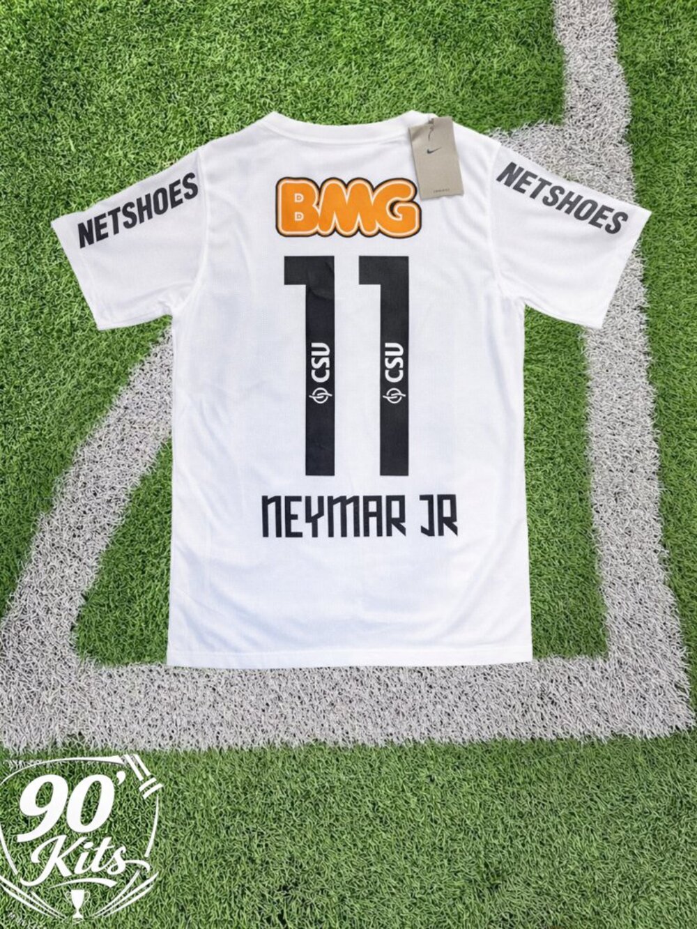Santos 2011 Neymar Jr #11 Retro Style Jersey White